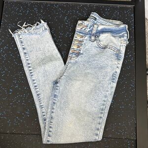 Wild Fable Light Blue Button-Up Cropped Jeans